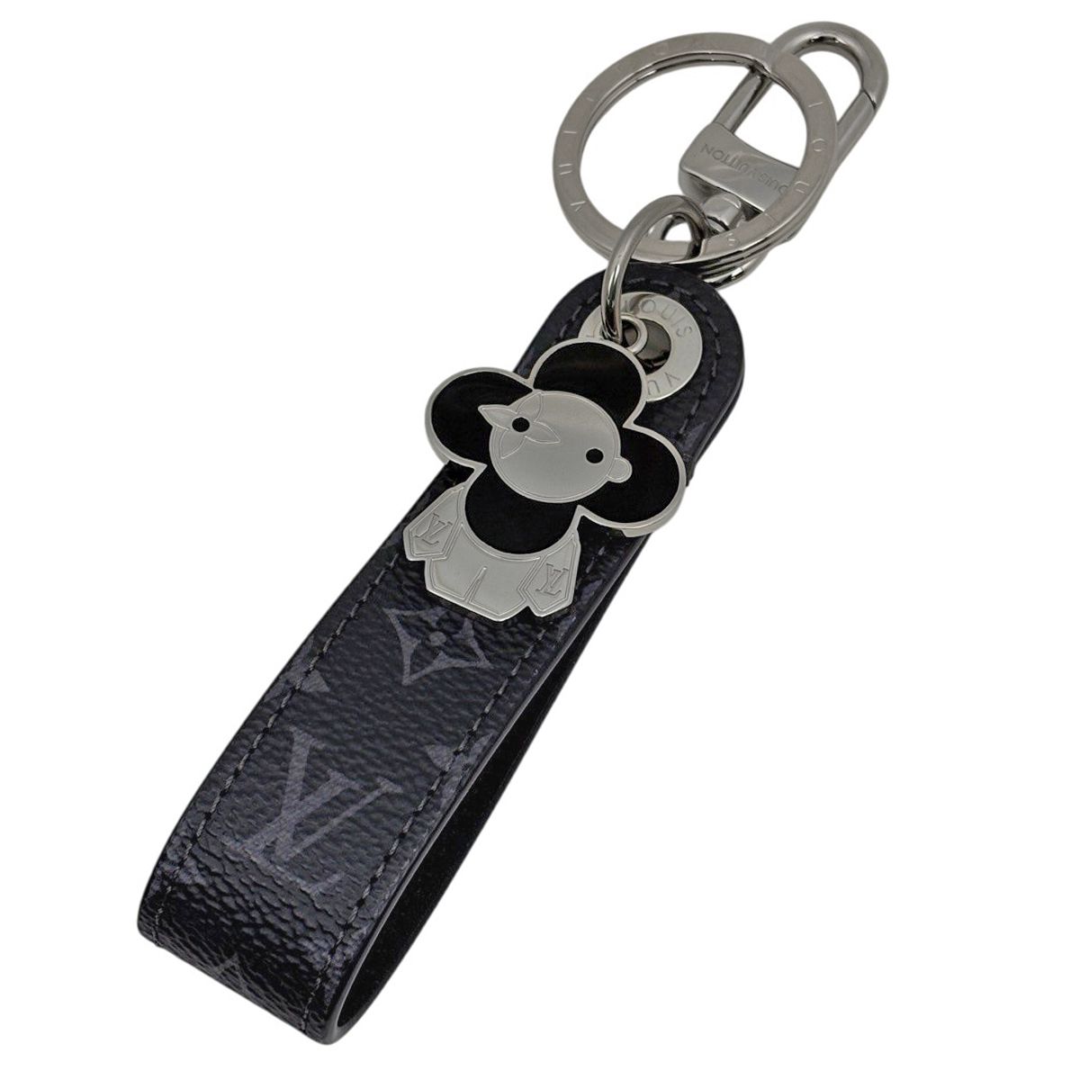 ルイ・ヴィトン Louis Vuitton ドラゴンヌ ヴィヴィエンヌ キーリング バッグチャーム キーホルダー モノグラムエクリプス ノワール(ブラック) M01821 メンズ 【中古】