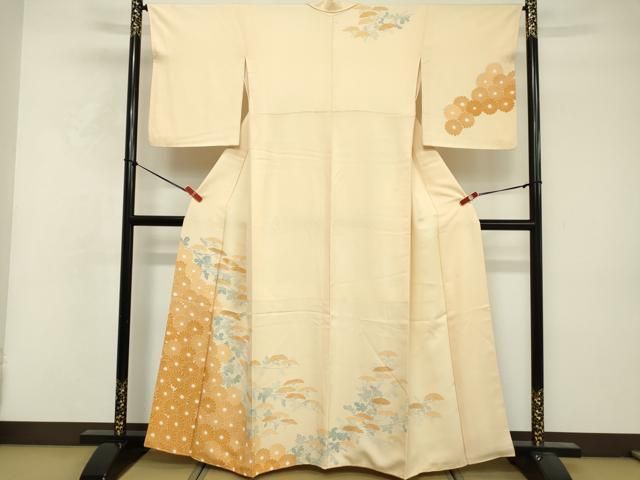 平和屋着物□訪問着 刺繍 草花文 金彩 正絹 逸品 DABF4442cd - メルカリ
