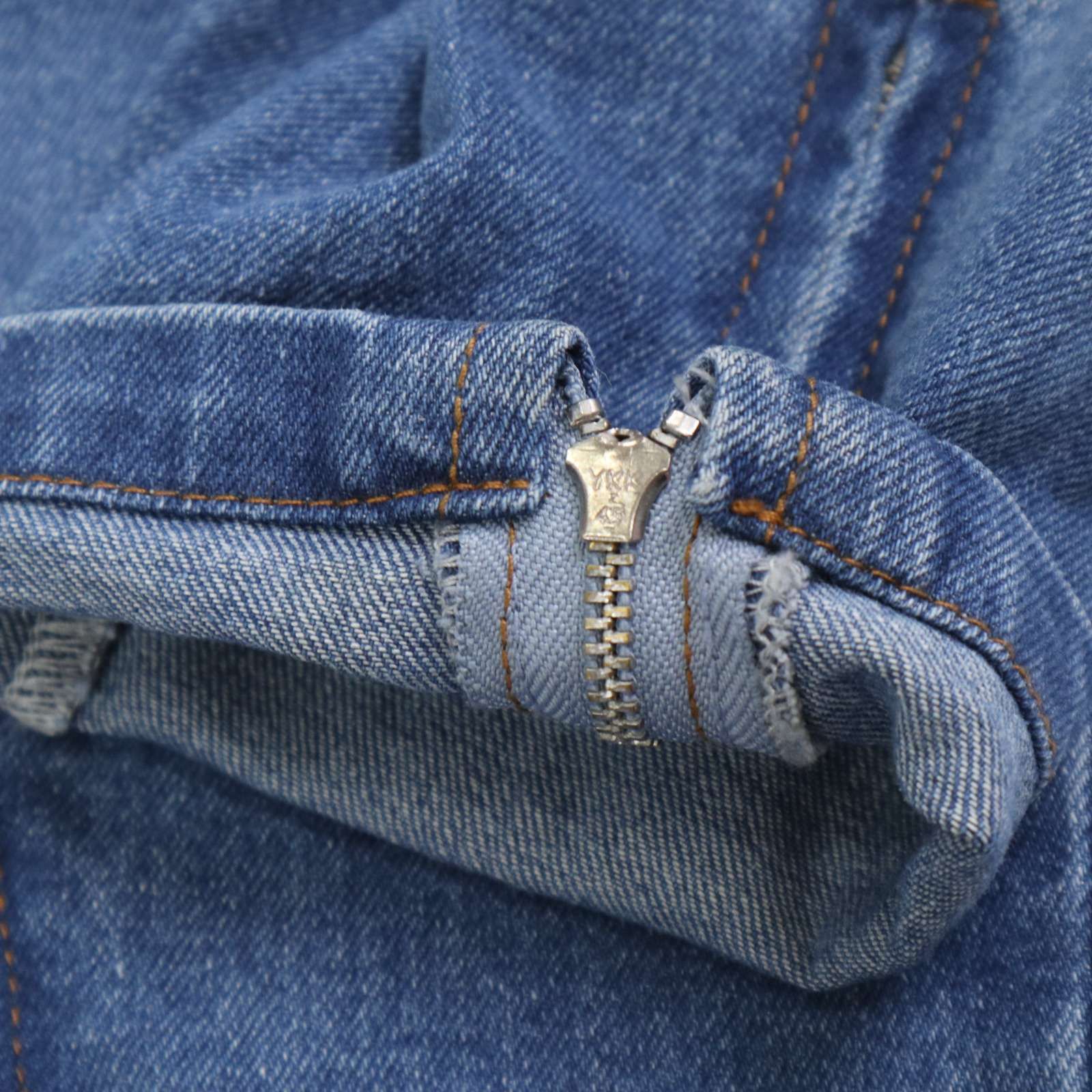 CAMBIO カンビオ USED加工☆ ストレッチ 裾ZIP デニム スキニー パンツ 