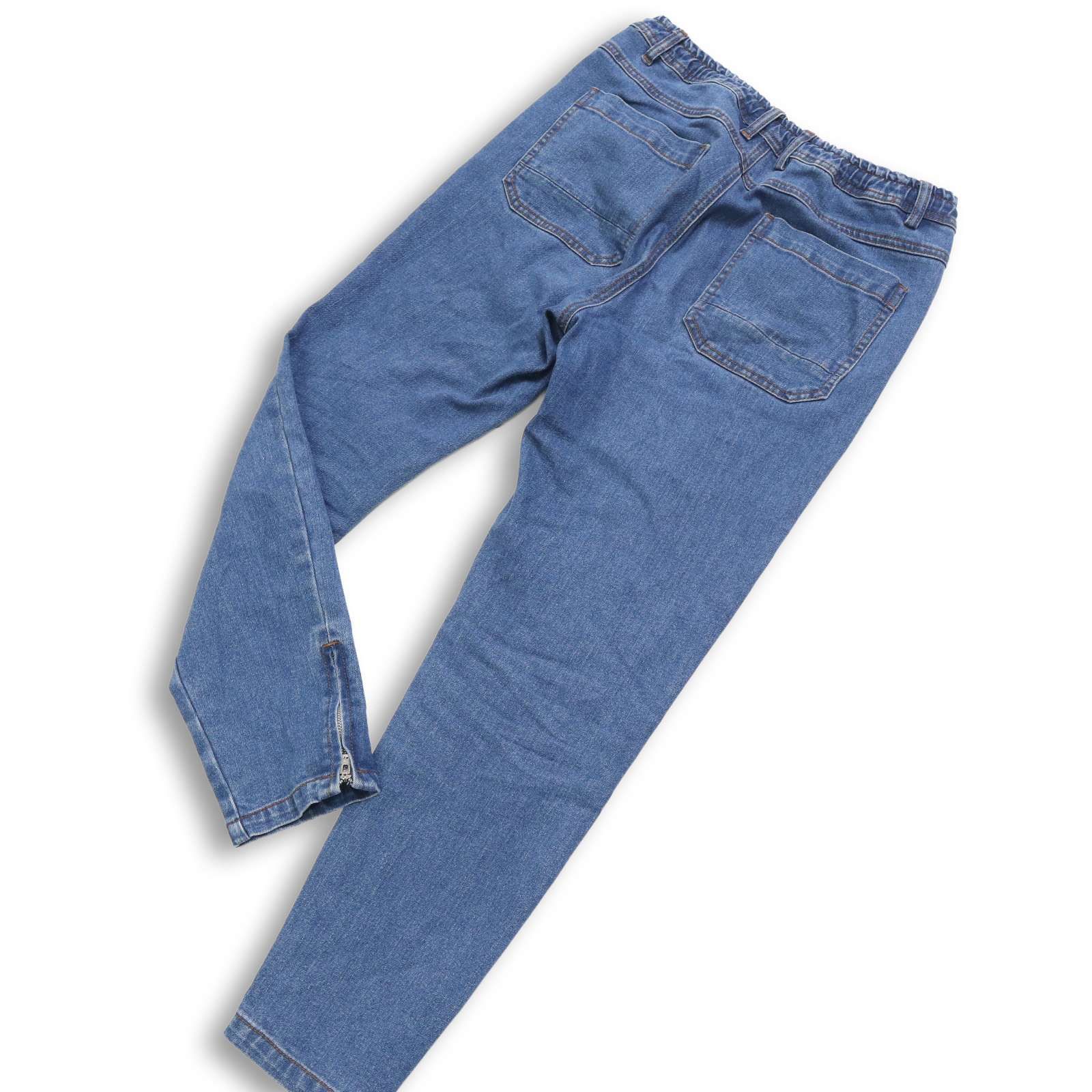 CAMBIO カンビオ USED加工☆ ストレッチ 裾ZIP デニム スキニー パンツ
