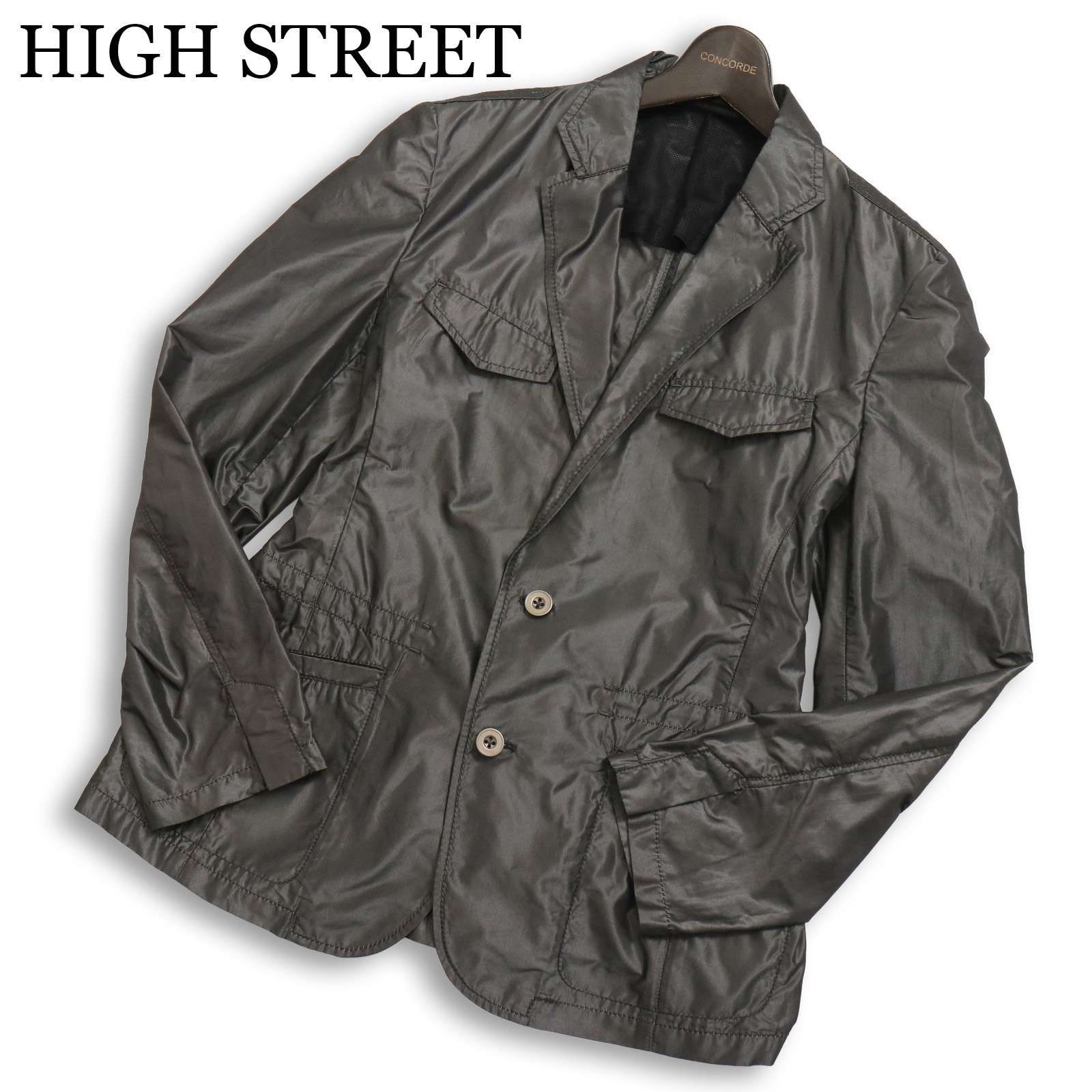 HIGH STREET ハイストリート 通年 背抜き☆ 光沢 スリム アンコン 