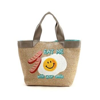 モチーフ刺繍 トートバッグ COOCO クーコ SMILEY