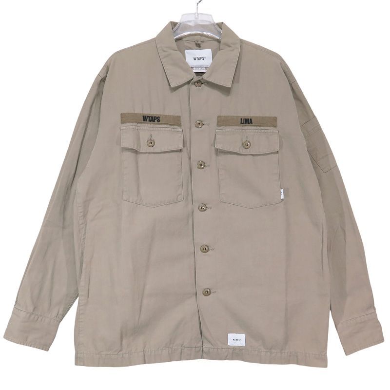 美品 WTAPS ダブルタップス 19SS BUDS LS 01/SHIRT.COTTON.SERGE