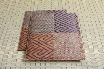 純国産 織込千鳥 い草座布団 約55×55cm×5P　同色5枚組 五風