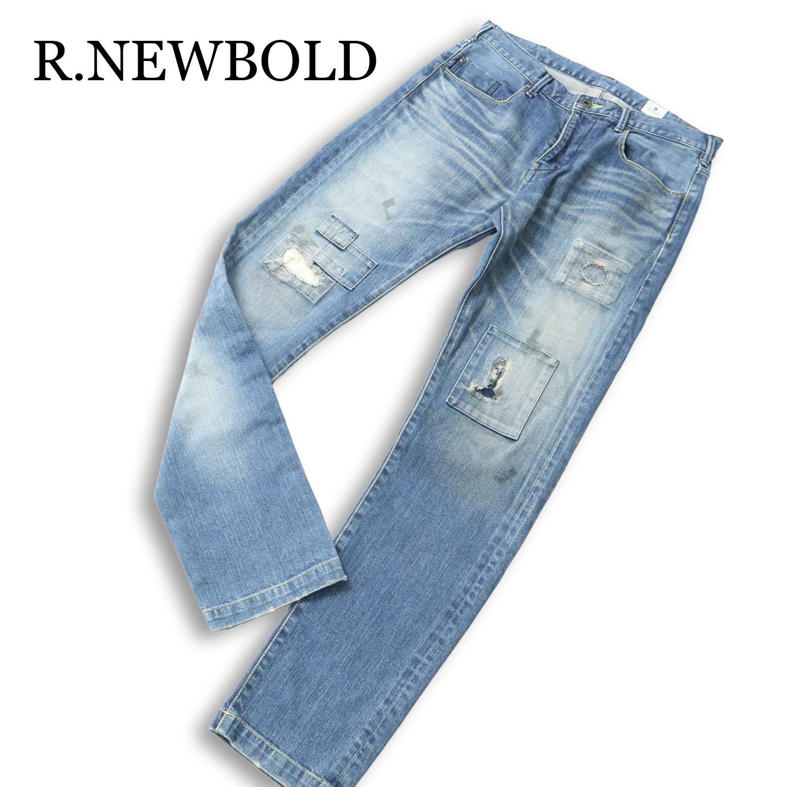 R.NEWBOLD ポールスミス パッチワーク ダメージ加工☆ ストレッチ 