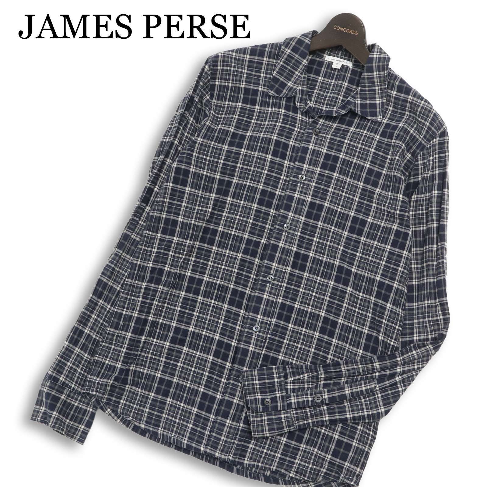 JAMES PERSE チェック柄 長袖シャツ サイズ1 | ヤマダウェブコム