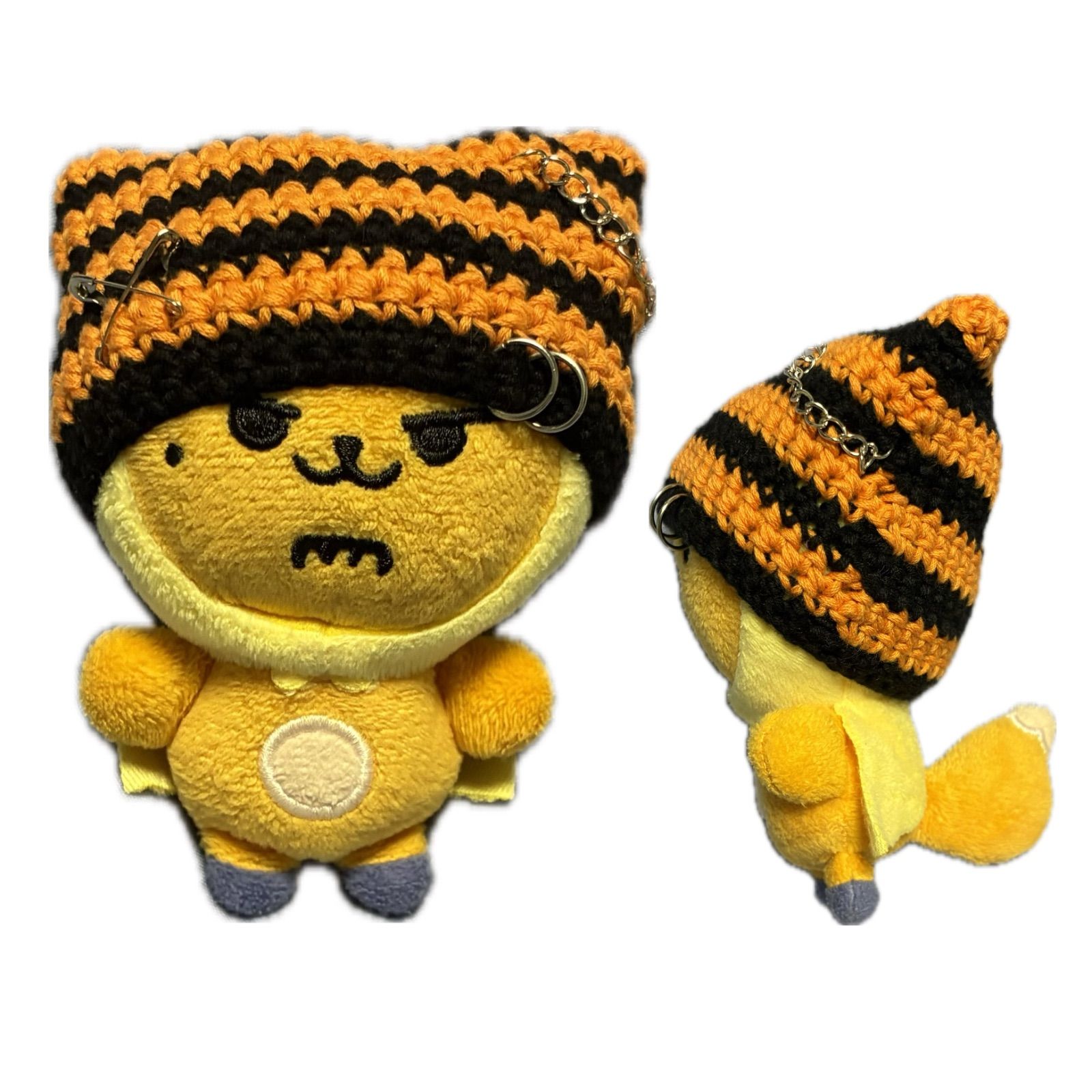 オーダーページ　プルバトゥ　ファンチュン　猫耳ニット帽　ヨンジュン着用 TXT プルバトゥ ファンチュン パープル ボーダー 猫耳帽子 パーツ付き