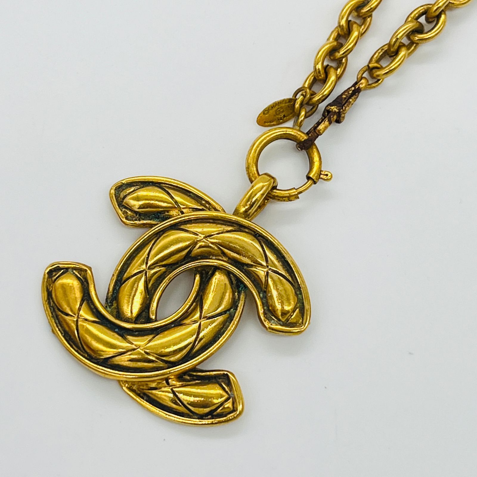 シャネル CHANEL マトラッセ デカココ ネックレス ゴールド