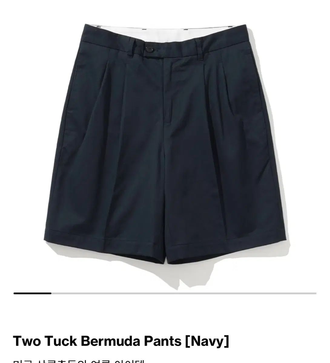 ネイビー ツータック ハーフパンツ バミューダパンツ ネイビー 新品