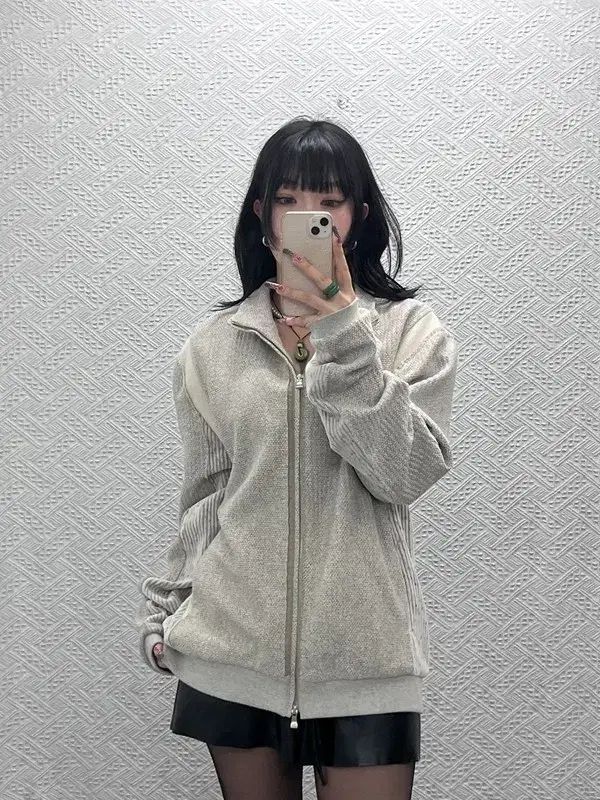 XLIM (エクスリム) ep8 UNI-TWEE (ユニツイー) ツイード ニット ジップアップ ジャケット L C11551 37,790円
