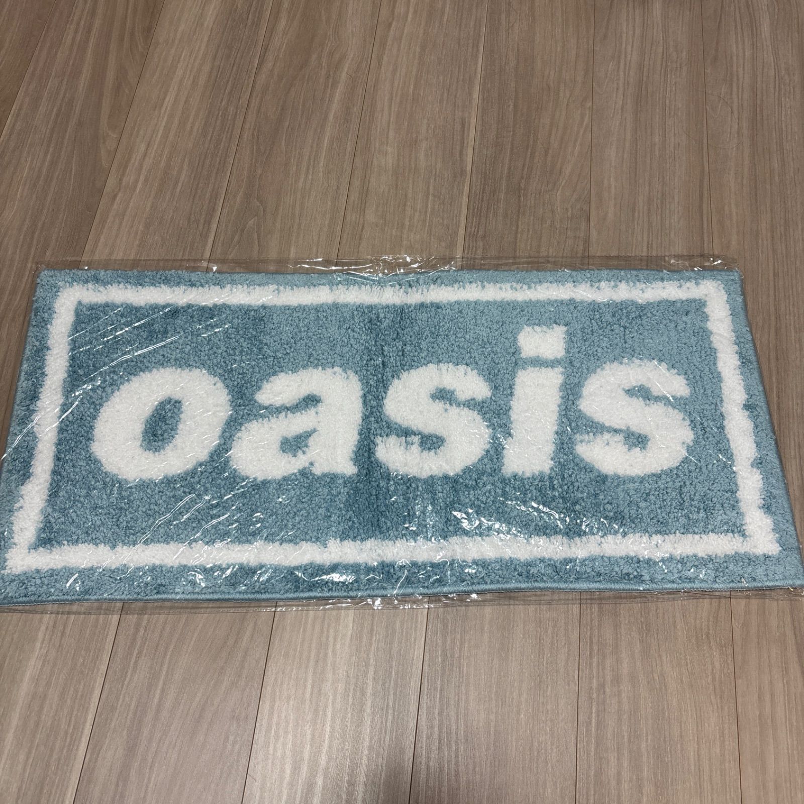新品 oasis ラグマット 公式グッズ ライトブルー 入手困難 未開封品