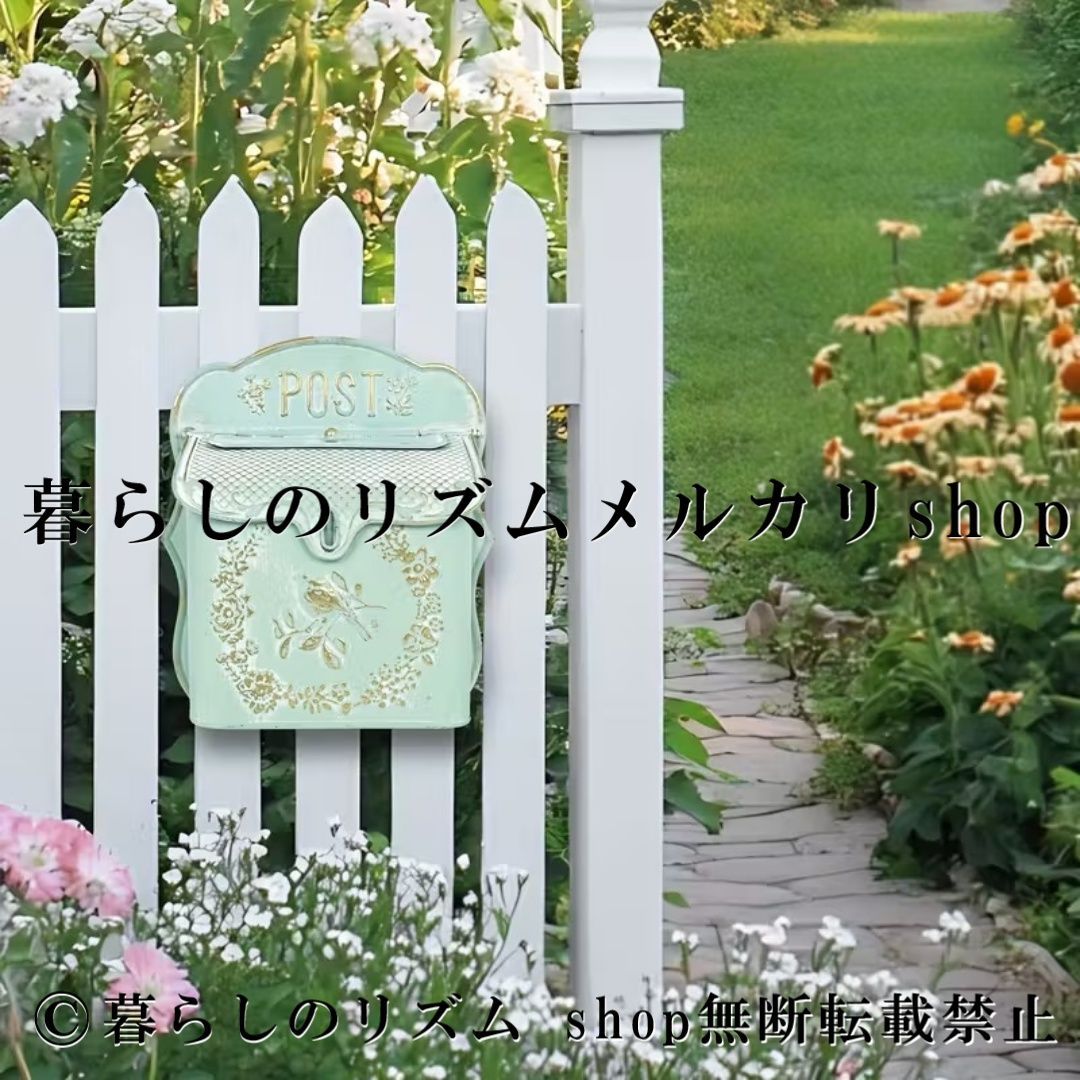 鳥柄 ポスト ポストボックス メタル製 レターボックス ブルー グリーン 2色展開 アンティーク風 壁掛け 郵便受け ガーデン オブジェ 春 デコレーション エントランス 玄関 庭 カントリースタイル ヴィンテージ調 おしゃれ メールボックス インテリア雑貨