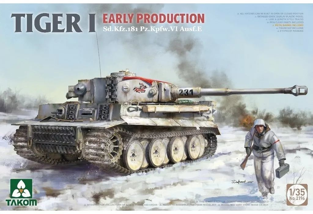 【新品】プラモデル 1/35 Sd.Kfz.181 Pz.Kpfw.VI タイガーI 初期型 [TKO2196]
