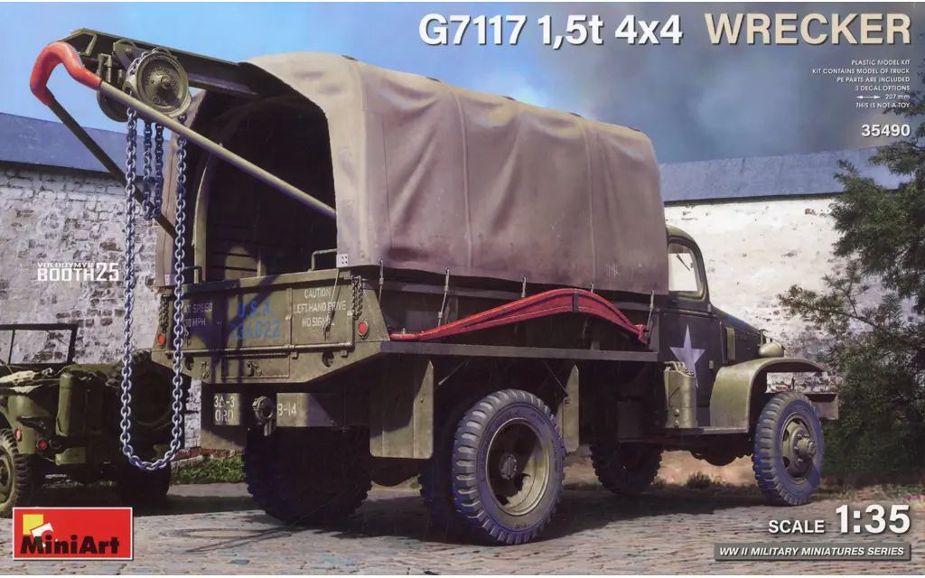 【新品】プラモデル 1/35 WW.II アメリカ陸軍 G7117 4×4 1.5t カーゴトラック レッカータイプ [MA35490]