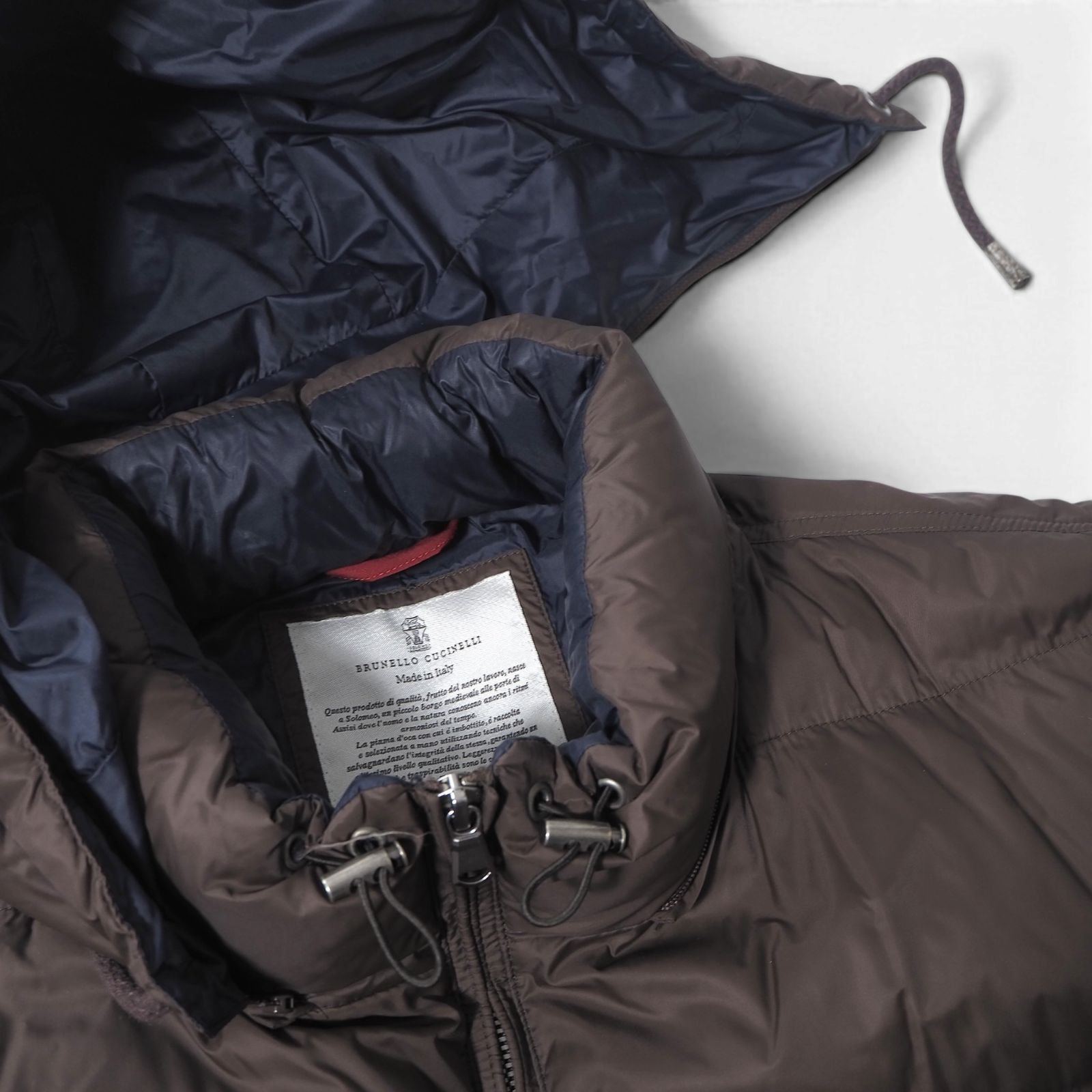 □美品 ブルネロクチネリ BRUNELLO CUCINELLI イタリア製 フーデッド 