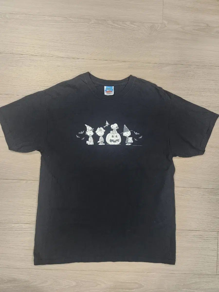 Peanuts HANES SNOOPY ハロウィーン ブラック 半袖Tシャツ L