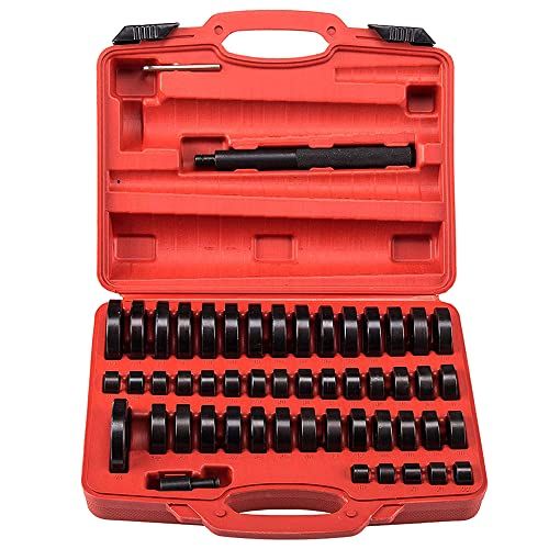油圧プレス アタッチメント アダプター 52点セット 18mm-74mm オイルシール ベアリング プッシュ 圧入 特殊 工具 汎用kk fdb51b80
