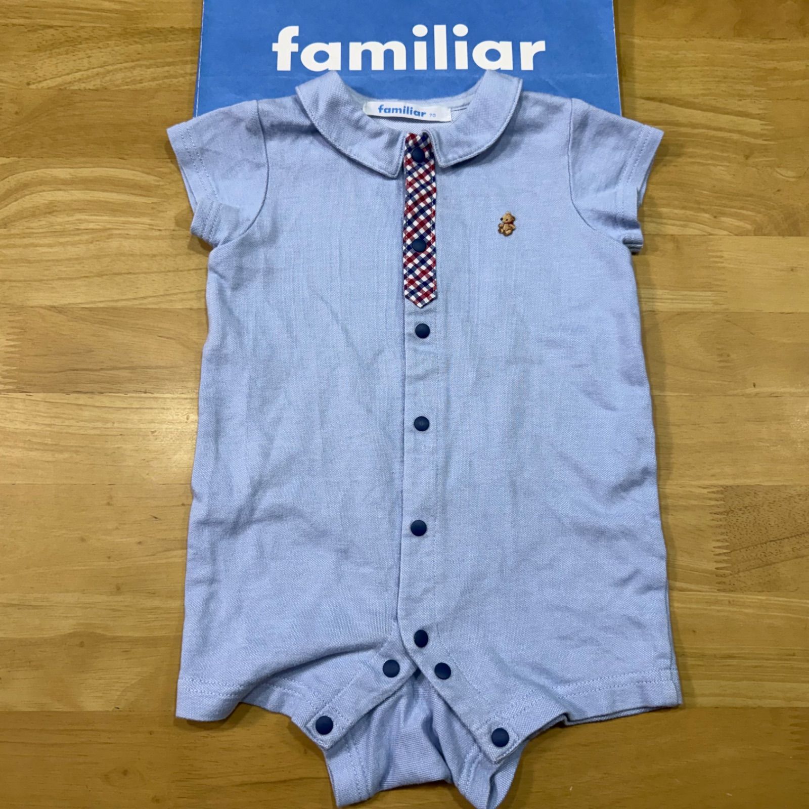 ファミリアロンパース◎美品◎サイズ70 - メルカリ