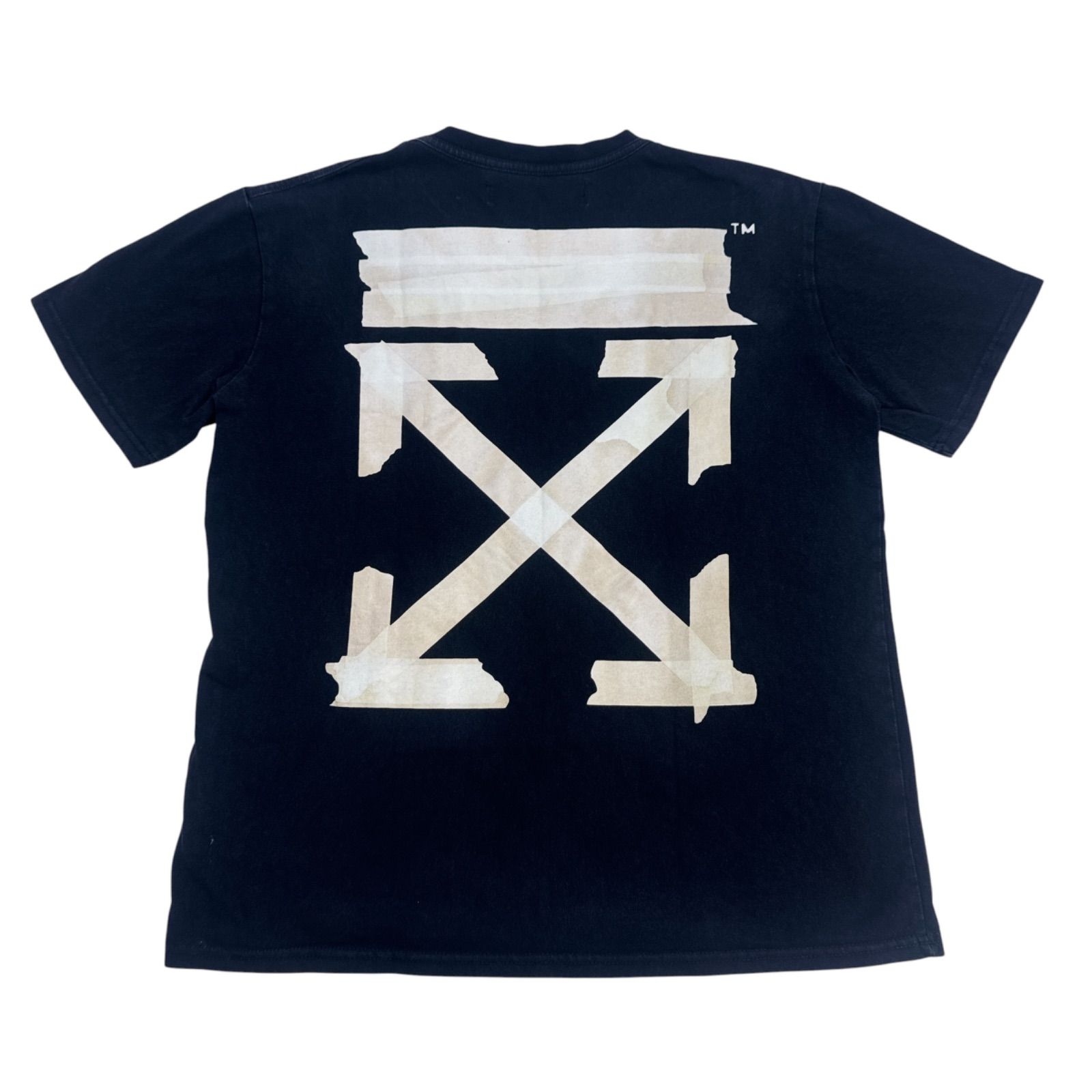 OFF-WHITE オフホワイト　ロゴ　クロスアロー　tシャツ OFF-WHITE オフホワイト クロスアロー ロゴ 半袖 Tシャツ ブラック 黒