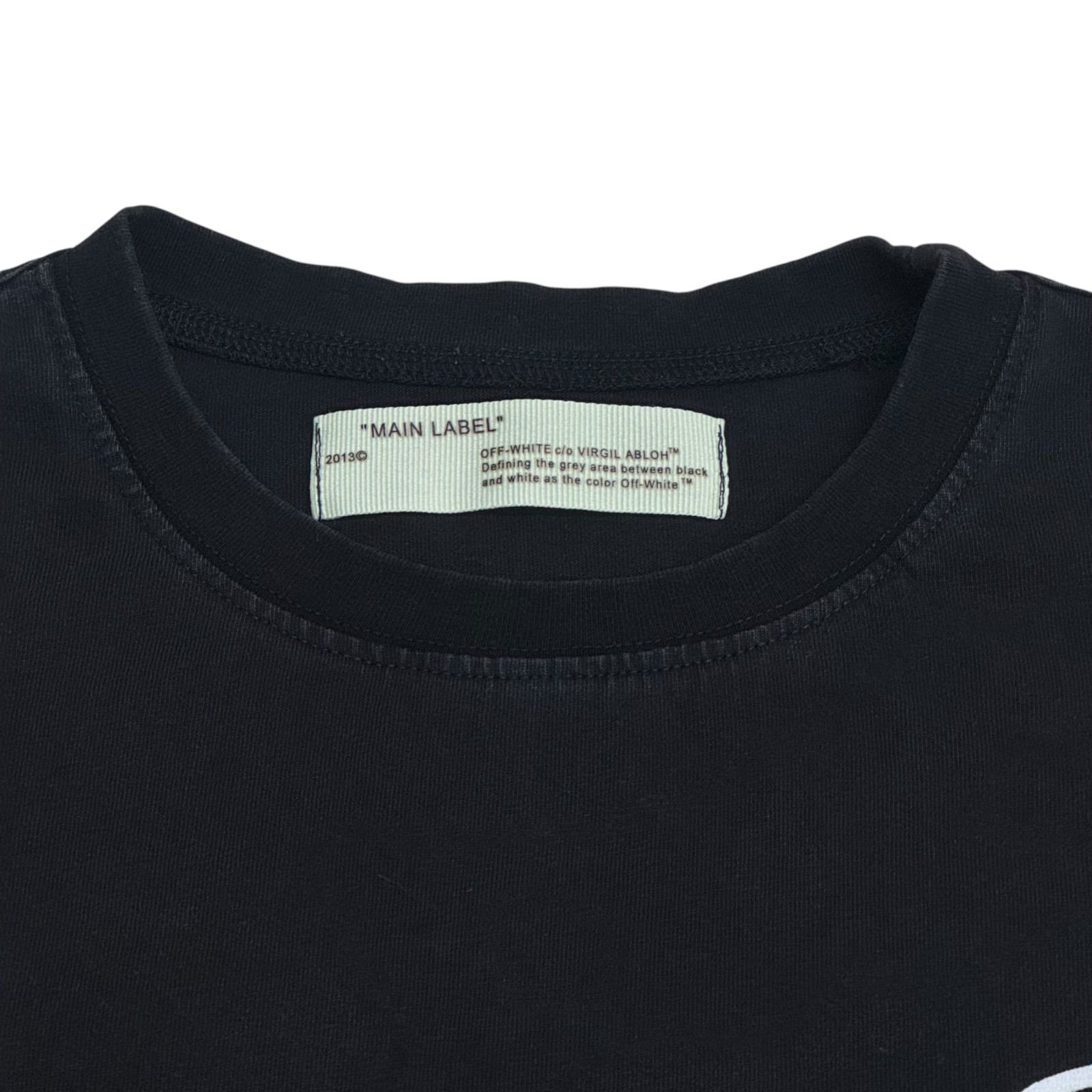 【人気デザイン】オフホワイト クロスアロー ビッグロゴ バックロゴ 長袖 M 黒 OFF-WHITE オフホワイト クロスアロー ロゴ 半袖 Tシャツ ブラック 黒