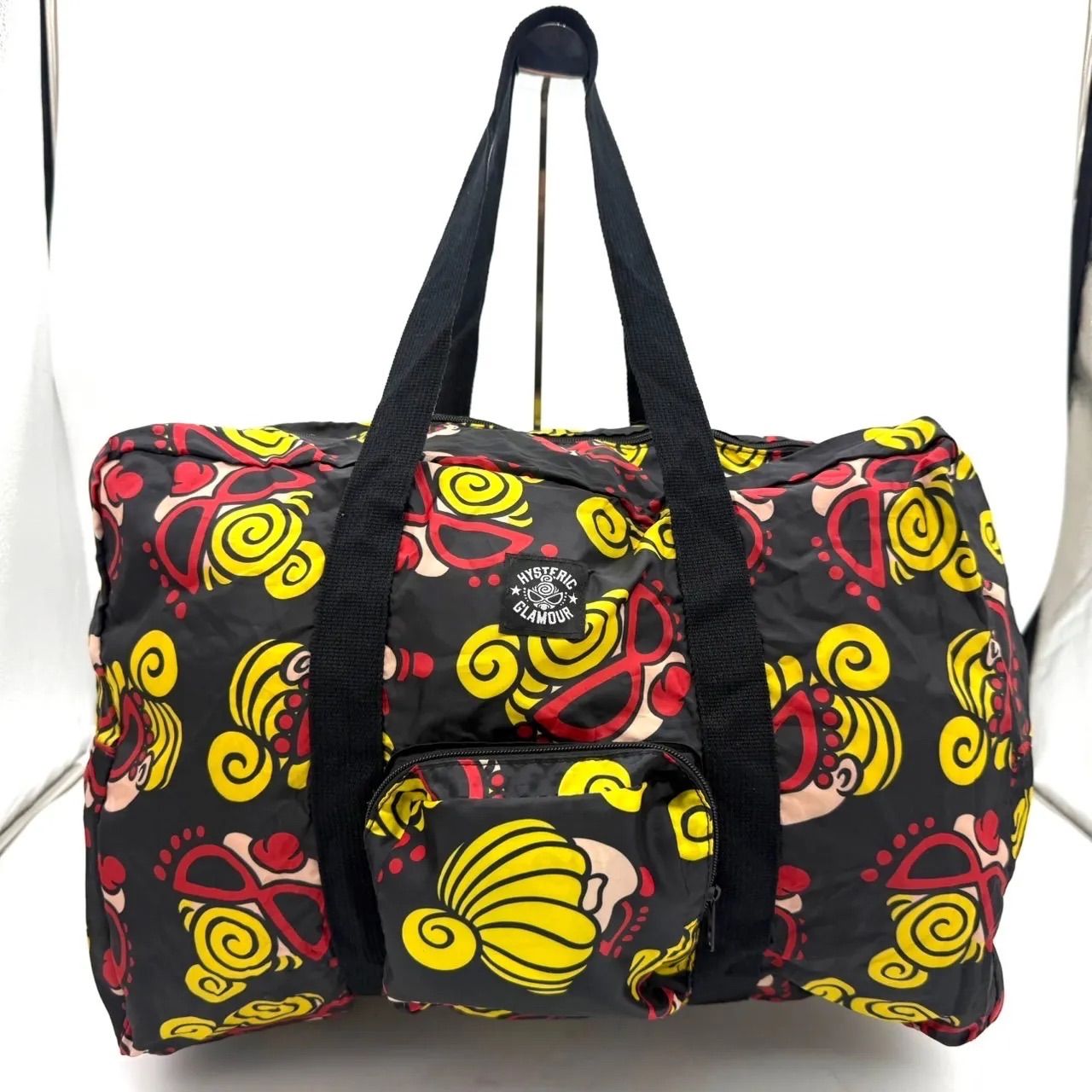 HYSTERIC GLAMOUR ガールロゴ ボストンバッグ ブラック HYSTERIC GLAMOUR ガールロゴ ボストンバッグ ブラック