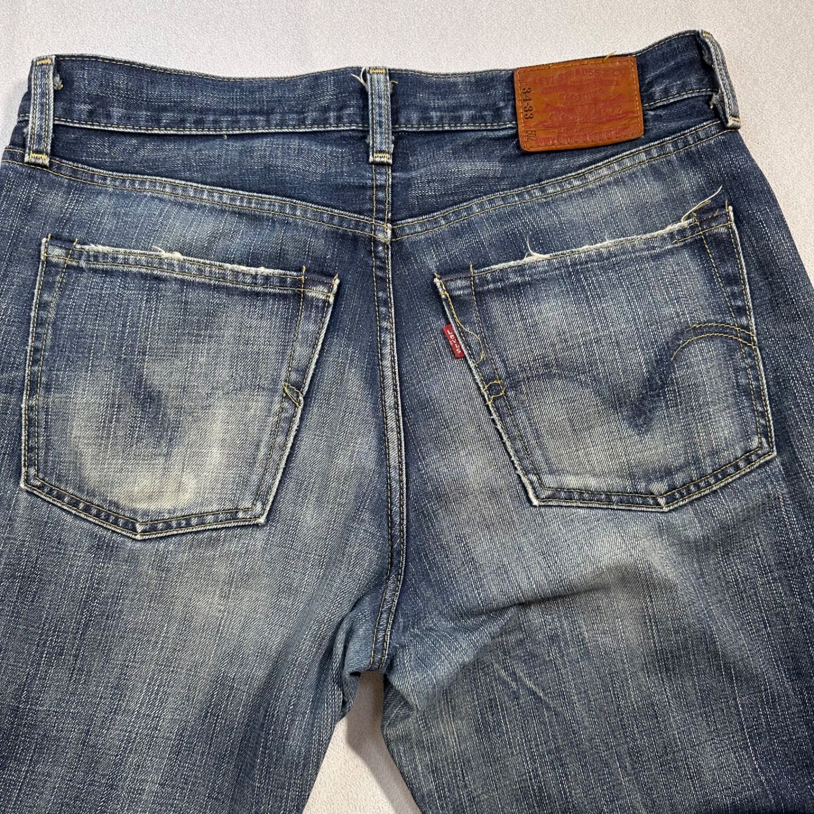 【日本製】Levi's リーバイス 502XXW34 L34 色落ち抜群 ! 送料無料 即決 ☆ Levi's 502☆ W34 00年代 デニムパンツ アタリ ヒゲ