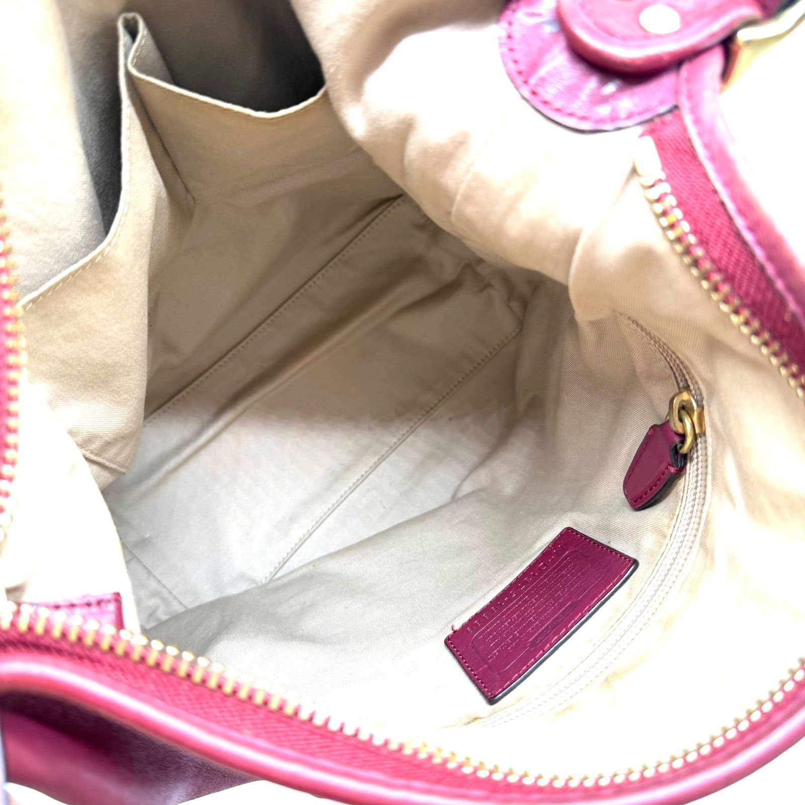COACH y2k 2way shoulder bag red gold bucket chuck - メルカリ