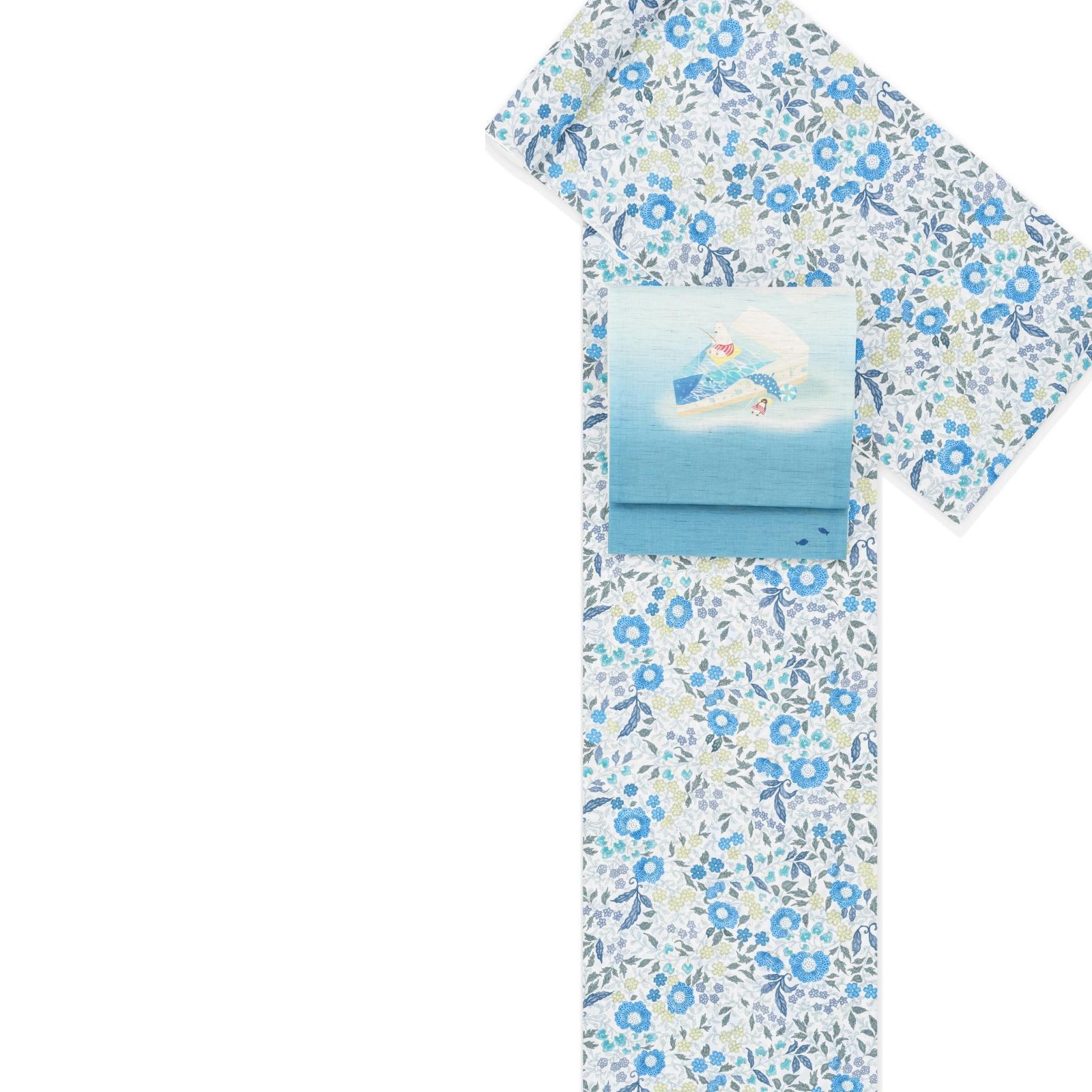 【反物】新品　召しませ花　花模様　セオα
