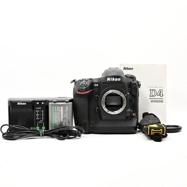 Nikon D4 ボディ 動作確認済 シャッター交換済 純正バッテリー＆充電器付 並品＞ Nikon D4 ボディ｜デジタル一眼レフカメラ｜シャッター数15,424