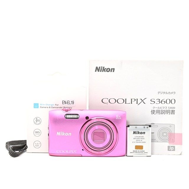 並品＞ Nikon COOLPIX S3600 アザレアピンク｜デジタルカメラ｜2005万