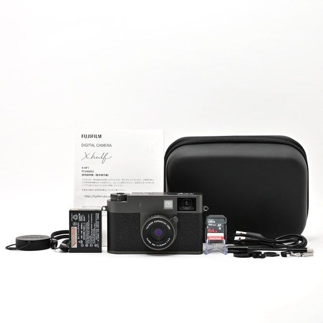 良品＞ FUJIFILM X-half チャコールシルバー F X-HF1-CS JP