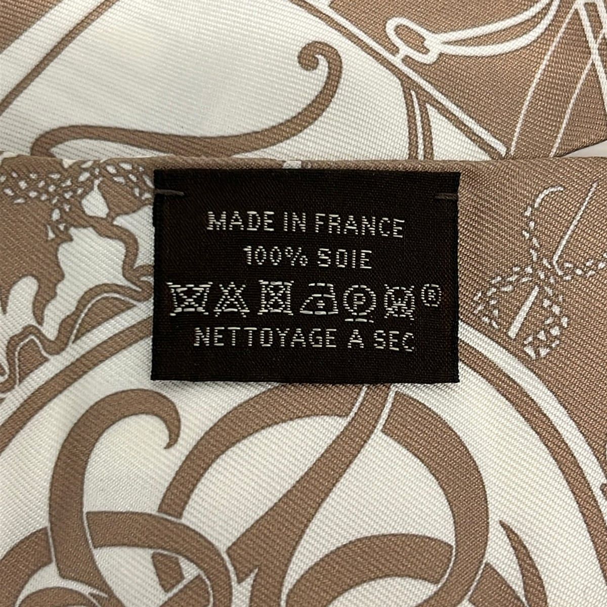 HERMES(エルメス) スカーフ美品 ツイリー ブラウン×マルチ シルク