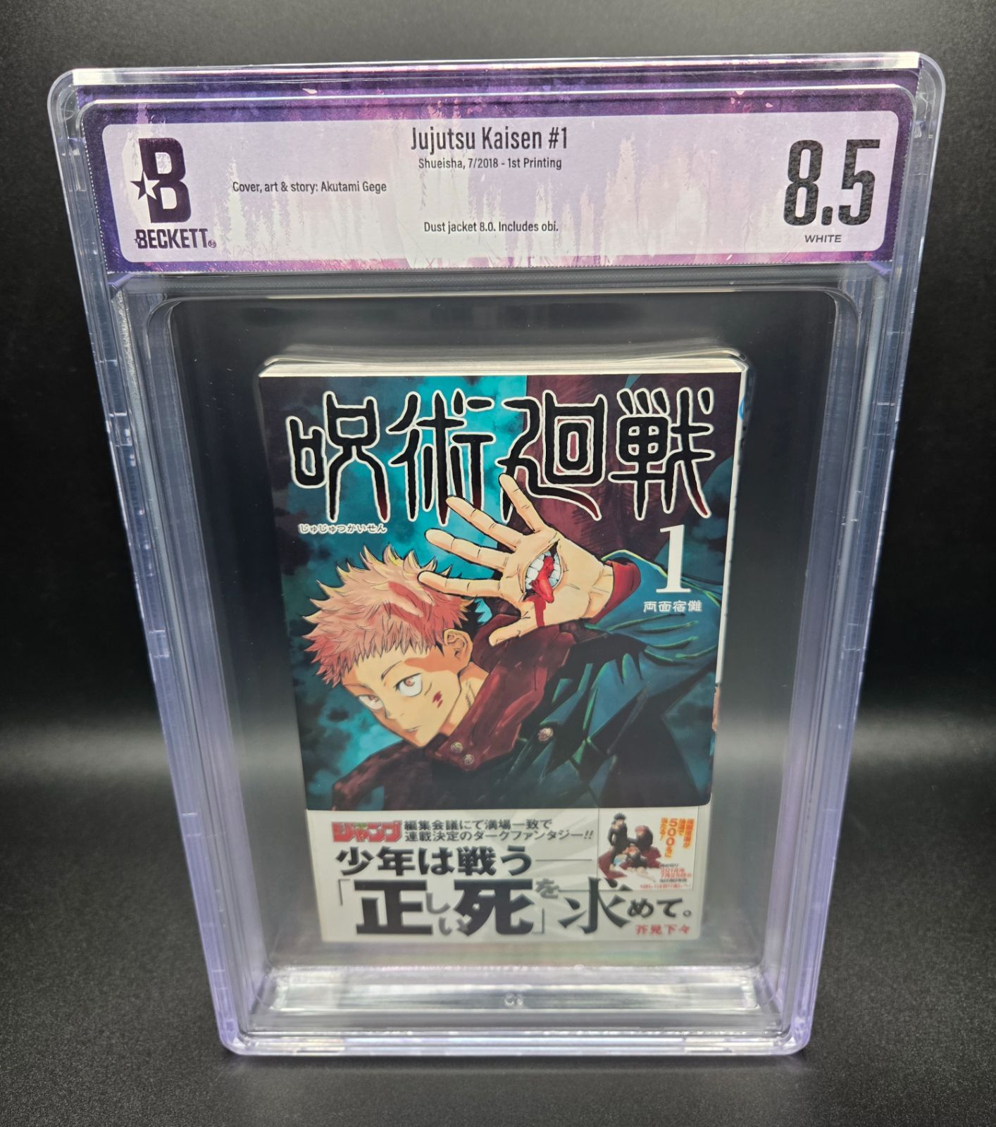 BGS 8.5 呪術廻戦 Jujutsu Kaisen 1巻 Vol.1 初版 1st Printing 帯付き