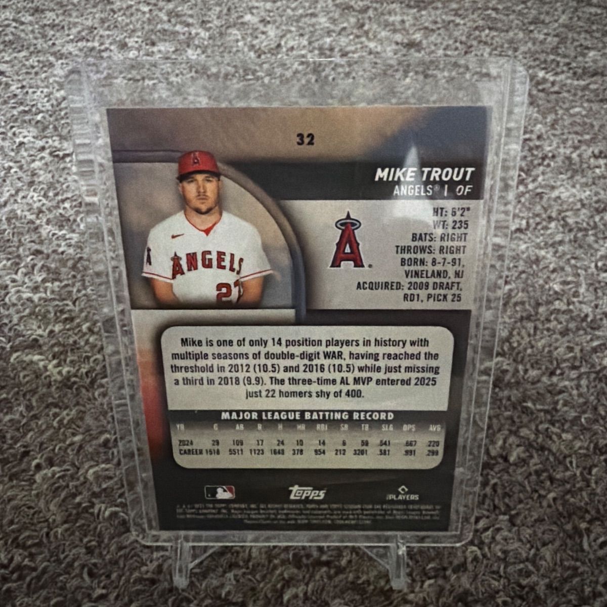 2025 MLB topps stadium club ロサンゼルスエンゼルス マイクトラウト