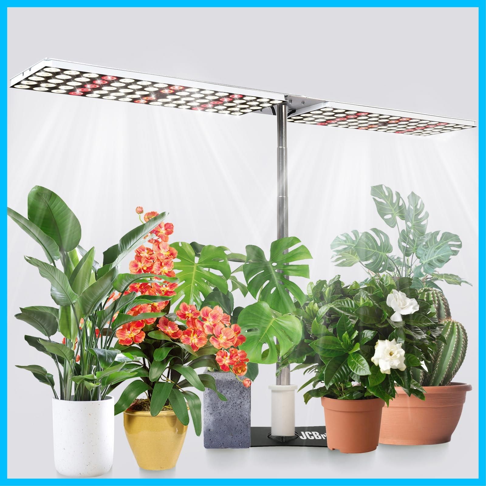 【特価商品】温室/園芸に適用 植物栽培工場 顕花植物栽培向け水耕栽培ランプ 苗木栽培 室内栽培 白いフルスペクトルLED植物ライト LED スタンド付き 植物育成ライト 100W