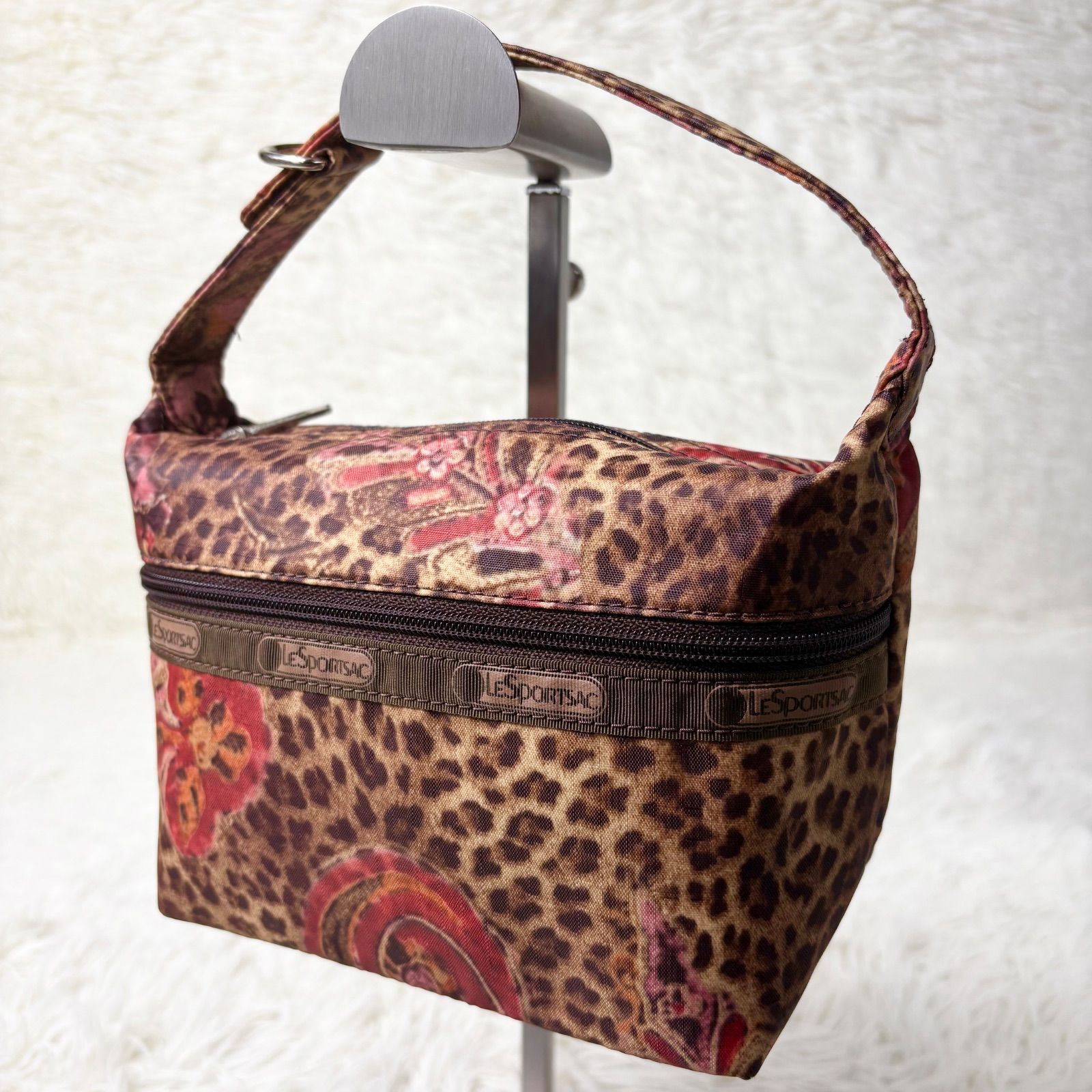 極美品】レスポートサック LeSportsac ミニバッグ ポーチ レオパード 