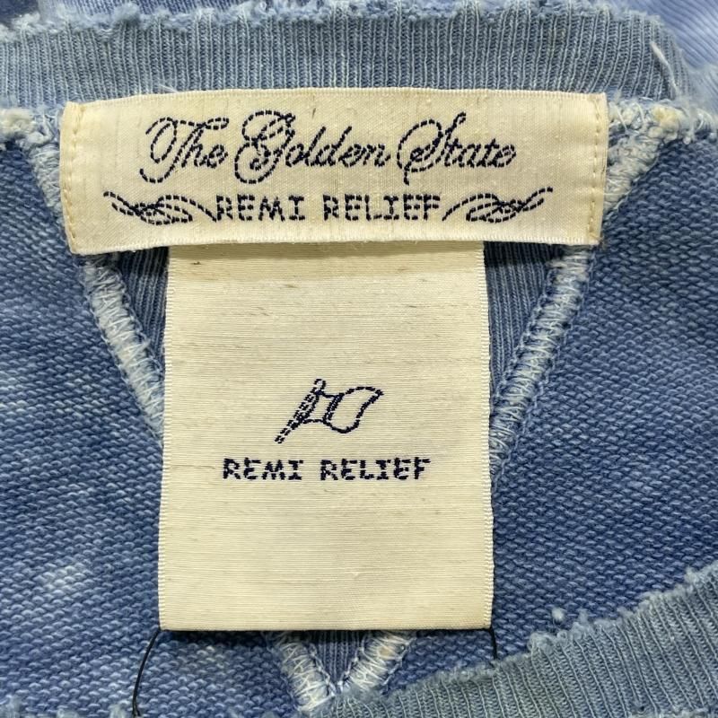 中古】REMI RELIEF インディゴタイダイダメージ加工スウェット サイズS