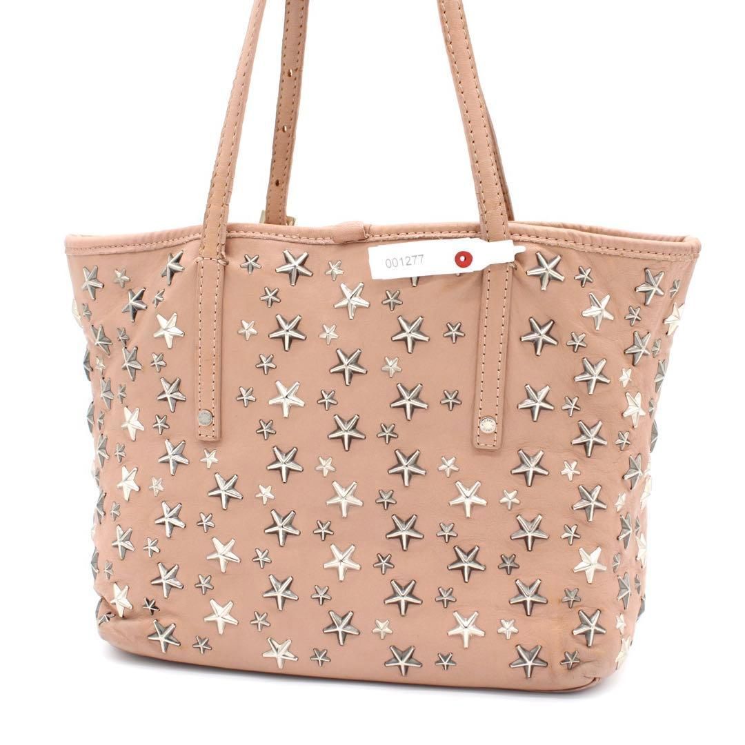 良品】JIMMY CHOO サシャS スタッズ ハンドバッグ トートバッグ - メルカリ
