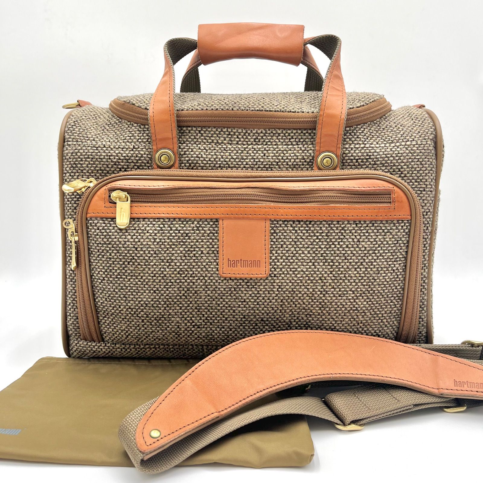 新品同様品◎HARTMANN TWEED TRAVEL DUFFEL 2way ハートマン ツイードトラベル ダッフルバッグ ボストンバッグ