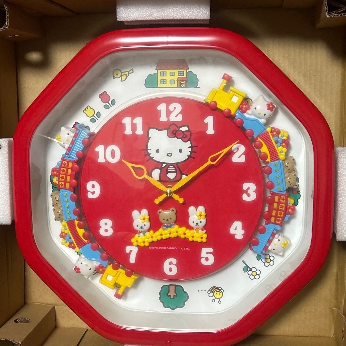 Hello Kitty カラクリ掛け時計L 汽車 振り子付き ヴィンテージ品