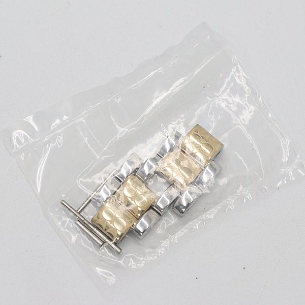 美品 コーチ CA.67.7.20.0988 純正コマ 4コマ シルバー/ゴールド/シグネチャーカラー 13ｍｍ レディース腕時計 2000000 NSK MST
