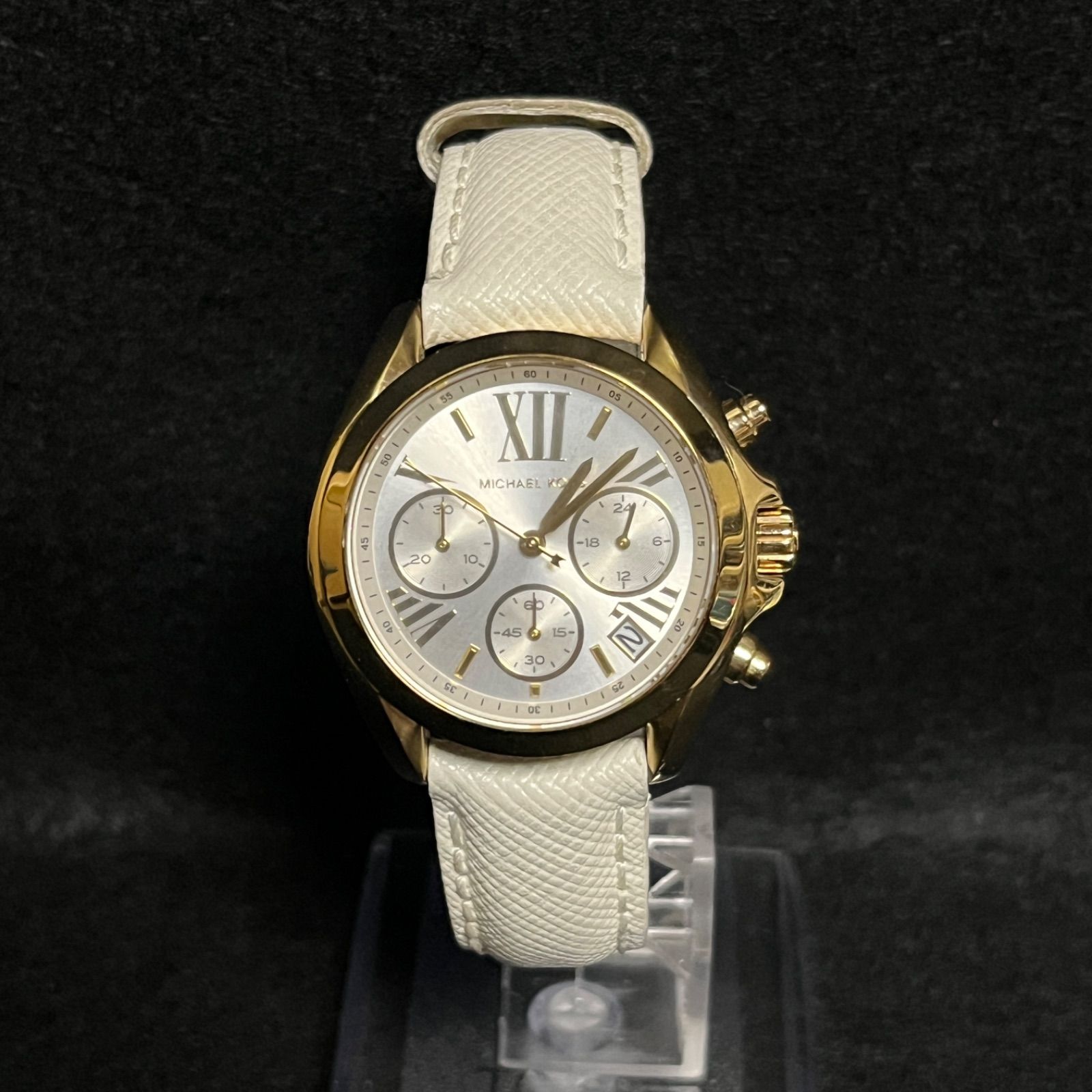稼動品】 MICHAEL KORS MK-5722 ホワイト ゴールド 腕時計 マイケル