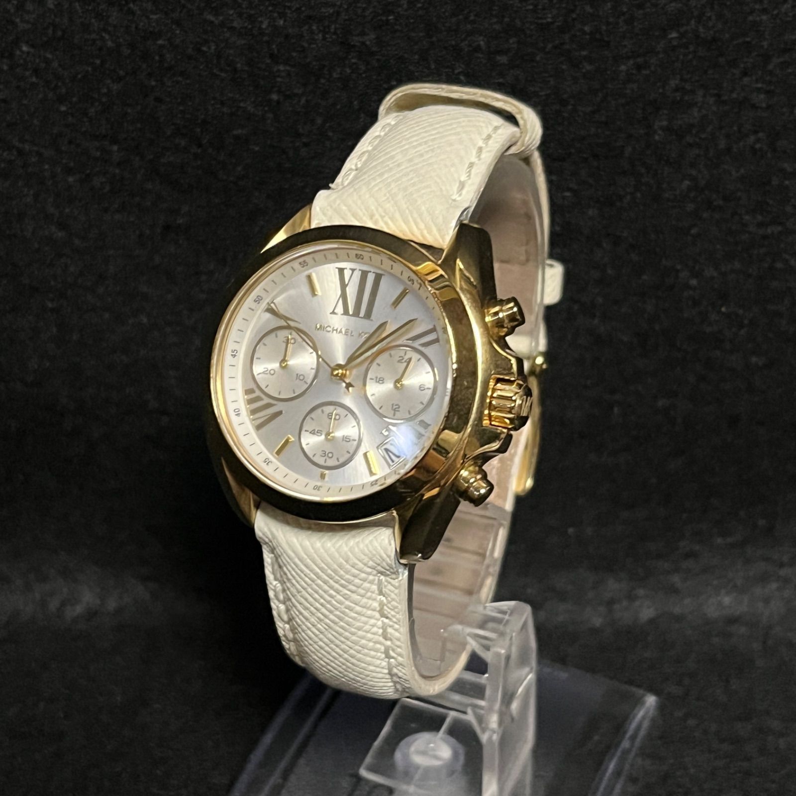 稼動品】 MICHAEL KORS MK-5722 ホワイト ゴールド 腕時計 マイケル