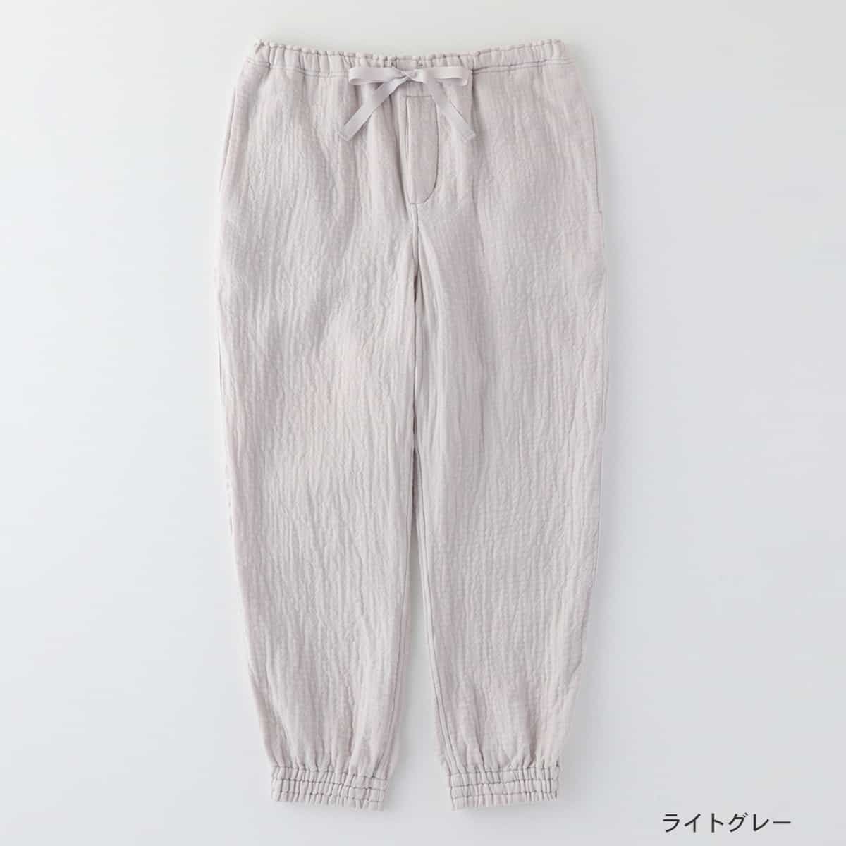 新品未使用 UCHINO relax ウチノリラックス マシュマロワッフルガーゼライトメンズパンツ パジャマ 部屋着 RBF20529 ライトグレー XLサイズ 管理番号：183A-3795
