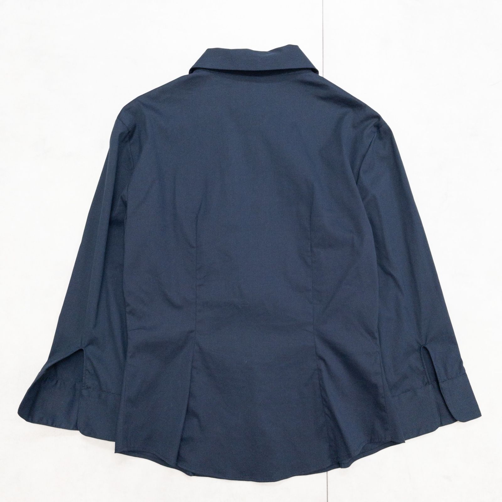 PRADA プラダ シャツ ブラウス ストレッチ コットン ナイロン ネイビー