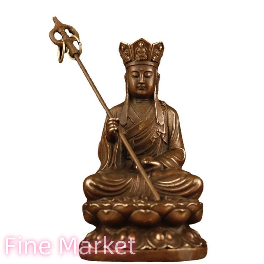 地蔵 菩薩 騎龍観音 銅製 仏像 彫刻 置物 開運 風水 地蔵 菩薩 観音 置物 オブジェ 銅製 仏像 彫刻 仏教 仏像 精密彫刻