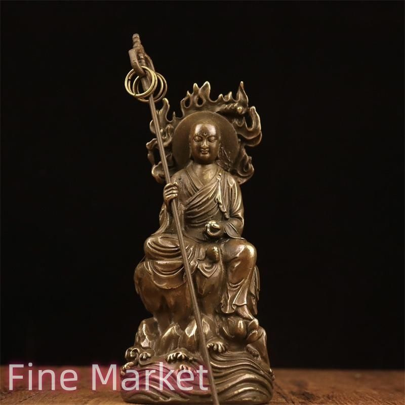 地蔵 菩薩 観音 置物 オブジェ 銅製 仏像 彫刻 仏教 仏像 精密彫刻 風水 崇拝 彫刻 病気平癒 子宝 厄除け インテリア リビング 健康運 仕事運 家庭運 金運 開運