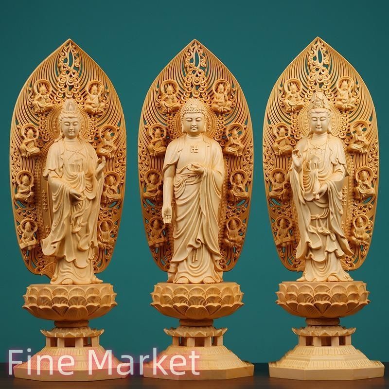 仏像 木彫 置物 オブジェ 精密細工 縁起物 運勢アップ インテリア オフィス 玄関 恋愛運 開運 お守り 魔除け 幸運 金運 健康運 インテリア リビング