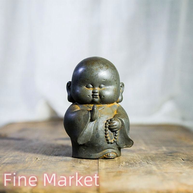 お坊さん 仏像 置物 オブジェ 贈り物 装飾品 工芸品 美術品 運気 風水 開運 健康運 出世運 家庭運 家内安全 彫刻 運気アップ 縁起物 インテリア 玄関 厄除け