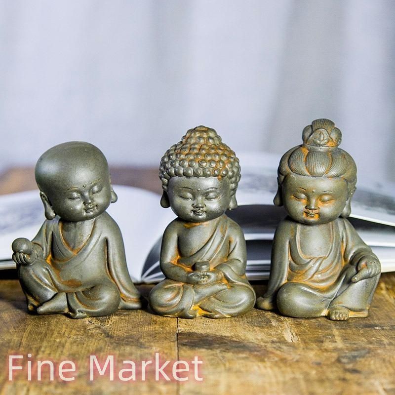 仏像 神 神様 置物 オブジェ 3個セット 昇運 風水 置物縁起物 魔除け 仕事運 出世運 対人運 金運 開運 幸運 愛情運 財運 インテリア オフィス 寝室 贈り物